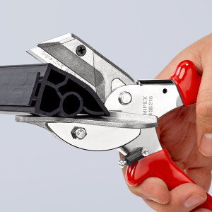 KNIPEX 94 35 215 EAN Gehrungsschere für Kunststoff- und Gummiprofile mit Kunststoff-Hüllen verchromt 215 mm