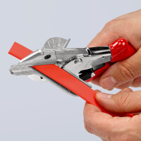 KNIPEX 94 35 215 EAN Gehrungsschere für Kunststoff- und Gummiprofile mit Kunststoff-Hüllen verchromt 215 mm