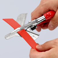 KNIPEX 94 35 215 EAN Gehrungsschere für Kunststoff- und Gummiprofile mit Kunststoff-Hüllen verchromt 215 mm