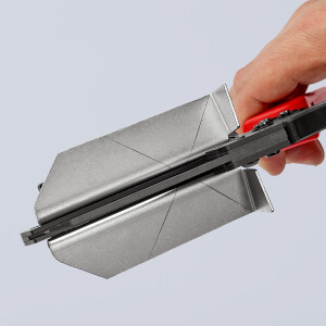 KNIPEX 95 02 21 Schere für Kunststoffe auch für Kabelkanäle mit Mehrkomponenten-Hüllen brüniert 275 mm