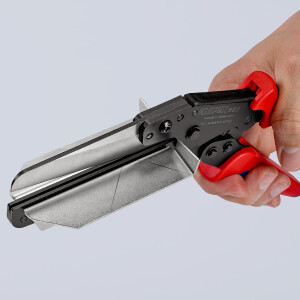 KNIPEX 95 02 21 Schere für Kunststoffe auch für Kabelkanäle mit Mehrkomponenten-Hüllen brüniert 275 mm