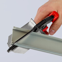 KNIPEX 95 02 21 Schere für Kunststoffe auch für Kabelkanäle mit Mehrkomponenten-Hüllen brüniert 275 mm