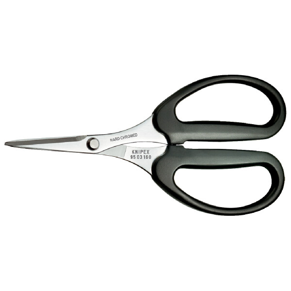 KNIPEX 95 03 160 SB Schere für Fasern aus KEVLAR® mit Kunststoff umspritzt verchromt 160 mm