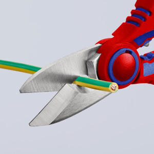 KNIPEX 95 05 10 SB Elektrikerscheren mit Mehrkomponenten-Hüllen, glasfaserverstärkt 160 mm