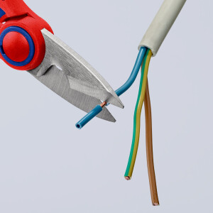 KNIPEX 95 05 10 SB Elektrikerscheren mit Mehrkomponenten-Hüllen, glasfaserverstärkt 160 mm