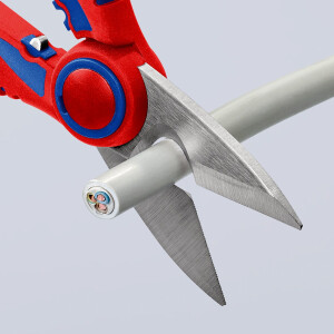 KNIPEX 95 05 10 SB Elektrikerscheren mit Mehrkomponenten-Hüllen, glasfaserverstärkt 160 mm