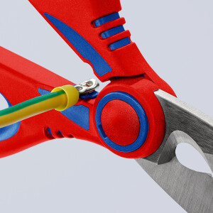 KNIPEX 95 05 10 SB Elektrikerscheren mit Mehrkomponenten-Hüllen, glasfaserverstärkt 160 mm