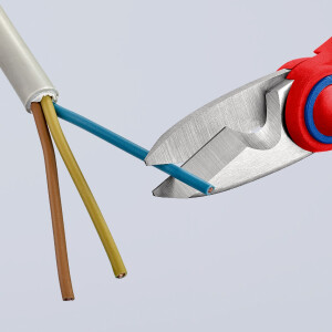 KNIPEX 95 05 10 SB Elektrikerscheren mit Mehrkomponenten-Hüllen, glasfaserverstärkt 160 mm