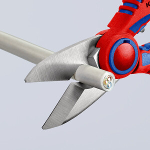 KNIPEX 95 05 10 SB Elektrikerscheren mit Mehrkomponenten-Hüllen, glasfaserverstärkt 160 mm