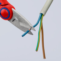 KNIPEX 95 05 10 SB Elektrikerscheren mit Mehrkomponenten-Hüllen, glasfaserverstärkt 160 mm