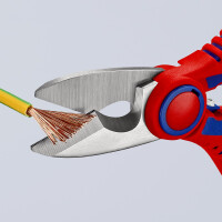 KNIPEX 95 05 10 SB Elektrikerscheren mit Mehrkomponenten-Hüllen, glasfaserverstärkt 160 mm