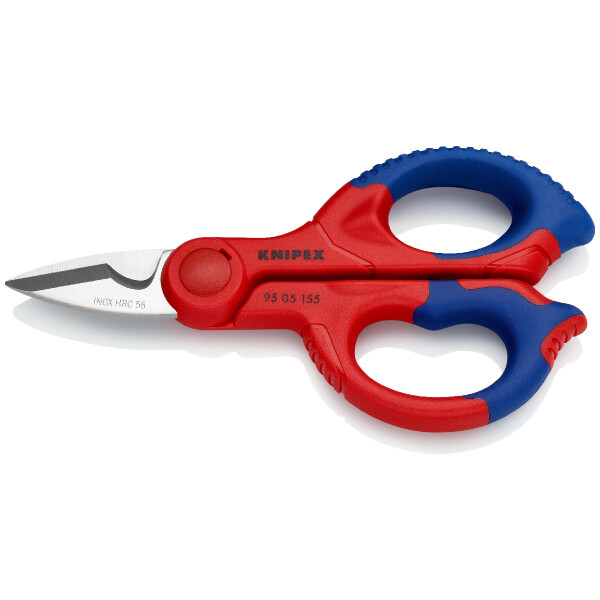 KNIPEX 95 05 155 SB Elektrikerscheren mit Mehrkomponenten-Hüllen, glasfaserverstärkt 160 mm