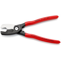 KNIPEX 95 11 200 Kabelschere mit Doppelschneide mit Kunststoff überzogen brüniert 200 mm
