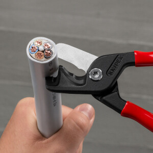 KNIPEX 95 11 225 SB StepCut® XL Kabelschere mit Stufenschnitt mit Kunststoff überzogen brüniert 225 mm