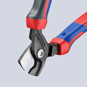 KNIPEX 95 12 160 StepCut® Kabelschere mit Comfort-Griffen brüniert 160 mm