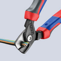 KNIPEX 95 12 160 StepCut® Kabelschere mit Comfort-Griffen brüniert 160 mm