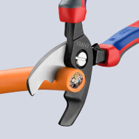 KNIPEX 95 12 200 SB Kabelschere mit Doppelschneide mit Comfort-Griffen brüniert 200 mm
