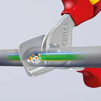 KNIPEX 95 16 160 SB StepCut® Kabelschere isoliert mit Mehrkomponenten-Hüllen, VDE-geprüft verchromt 160 mm