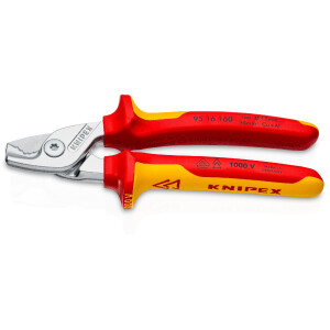 KNIPEX 95 16 160 StepCut® Kabelschere isoliert mit...