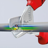 KNIPEX 95 16 160 StepCut® Kabelschere isoliert mit Mehrkomponenten-Hüllen, VDE-geprüft verchromt 160 mm