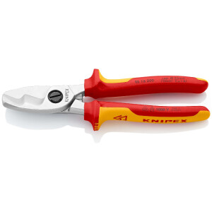 KNIPEX 95 16 200 SB Kabelschere mit Doppelschneide...