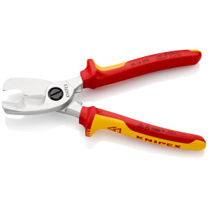 KNIPEX 95 16 200 Kabelschere mit Doppelschneide isoliert...