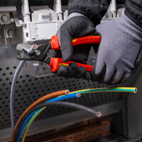 KNIPEX 95 18 225 SB StepCut® XL Kabelschere mit Stufenschnitt isolierender Mehrkomponenten-Griff, VDE-geprüft brüniert 225 mm