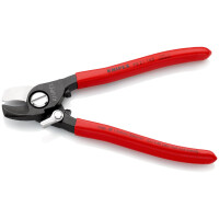KNIPEX 95 21 165 Kabelschere mit Öffnungsfeder mit Kunststoff überzogen brüniert 165 mm