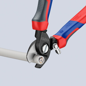 KNIPEX 95 22 165 Kabelschere mit Öffnungsfeder mit Comfort-Griffen brüniert 165 mm