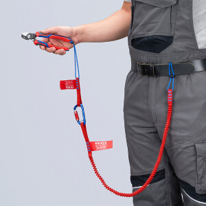 KNIPEX 95 22 165 Kabelschere mit Öffnungsfeder mit Comfort-Griffen brüniert 165 mm