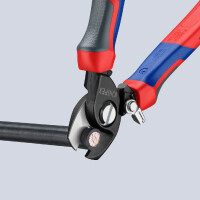 KNIPEX 95 22 165 Kabelschere mit Öffnungsfeder mit Comfort-Griffen brüniert 165 mm