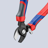 KNIPEX 95 22 165 Kabelschere mit Öffnungsfeder mit Comfort-Griffen brüniert 165 mm