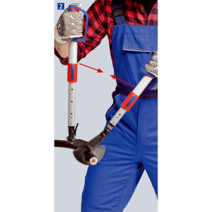 KNIPEX 95 32 038 Kabelschere (Ratschenprinzip) mit Teleskopschenkeln mit Mehrkomponenten-Hüllen 570 mm