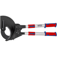KNIPEX 95 32 100 Kabelschneider (Ratschenprinzip) mit Teleskopschenkeln mit Mehrkomponenten-Hüllen 680 mm