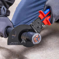 KNIPEX 95 32 315 A Kabelschneider (Ratschenprinzip) für stahlarmierte Kabel (SWA-Kabel) mit Mehrkomponenten-Hüllen schwarz lackiert 315 mm