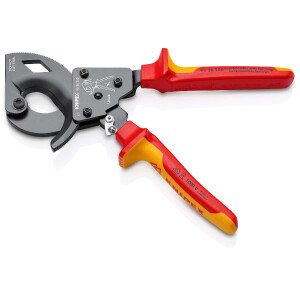 KNIPEX 95 36 250 Kabelschneider (Ratschenprinzip)...