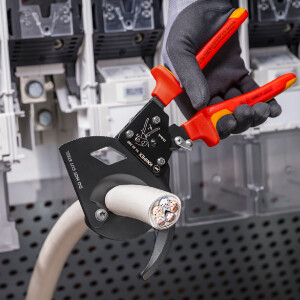 KNIPEX 95 36 280 Kabelschneider (Ratschenprinzip)...