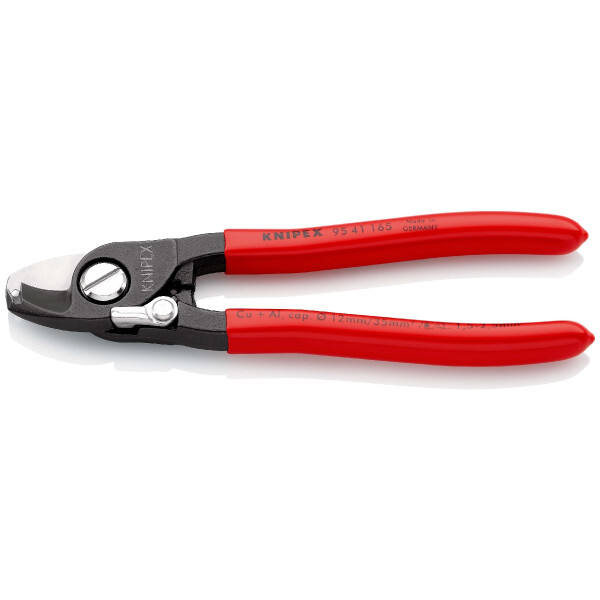 KNIPEX 95 41 165 Kabelschere mit Kunststoff überzogen brüniert 165 mm