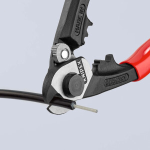 KNIPEX 95 61 190 Drahtseilschere geschmiedet mit Kunststoff überzogen 190 mm
