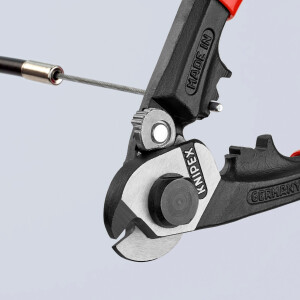 KNIPEX 95 61 190 Drahtseilschere geschmiedet mit Kunststoff überzogen 190 mm