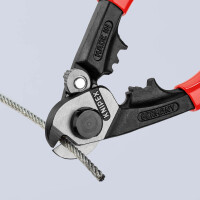 KNIPEX 95 61 190 Drahtseilschere geschmiedet mit Kunststoff überzogen 190 mm