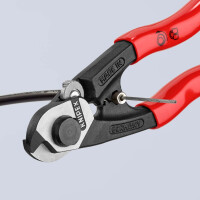 KNIPEX 95 61 190 Drahtseilschere geschmiedet mit Kunststoff überzogen 190 mm