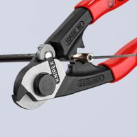 KNIPEX 95 61 190 Drahtseilschere geschmiedet mit Kunststoff überzogen 190 mm