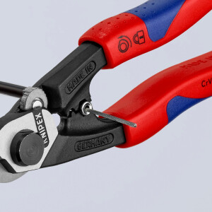 KNIPEX 95 62 190 Drahtseilschere geschmiedet mit Mehrkomponenten-Hüllen 190 mm