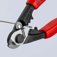 KNIPEX 95 62 190 Drahtseilschere geschmiedet mit Mehrkomponenten-Hüllen 190 mm