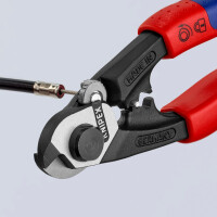 KNIPEX 95 62 190 Drahtseilschere geschmiedet mit Mehrkomponenten-Hüllen 190 mm