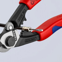 KNIPEX 95 62 190 Drahtseilschere geschmiedet mit Mehrkomponenten-Hüllen 190 mm