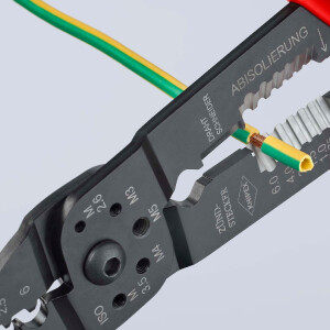 KNIPEX 97 21 215 Crimpzange mit Mehrkomponenten-Hüllen schwarz lackiert 230 mm