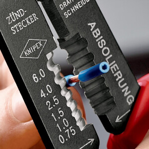 KNIPEX 97 22 240 SB Crimpzange mit Mehrkomponenten-Hüllen schwarz lackiert 240 mm