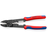 KNIPEX 97 22 240 SB Crimpzange mit Mehrkomponenten-Hüllen schwarz lackiert 240 mm